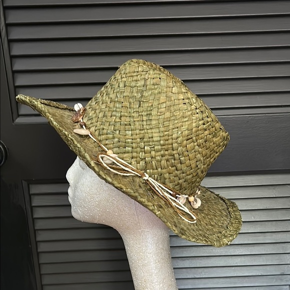 Panama Jack Women’s Outback Drifter Straw Sun Hat with Shell Hatband, OSFM - Picture 6 of 15